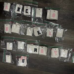Horizon Group USA Adhesive Patch Bundle Letters Numbers Pink White Black 90 Pc